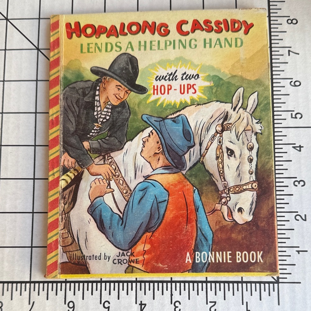 Vintage Hopalong Cassidy Bonnie Book w/ Pop-Up – 1950s Children’s Western